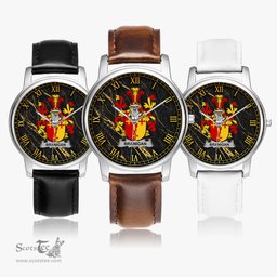 Irish Branigan or O Branagan Irish Coat of Arms Irish Watch Leather Strap Classic Quartz Watch