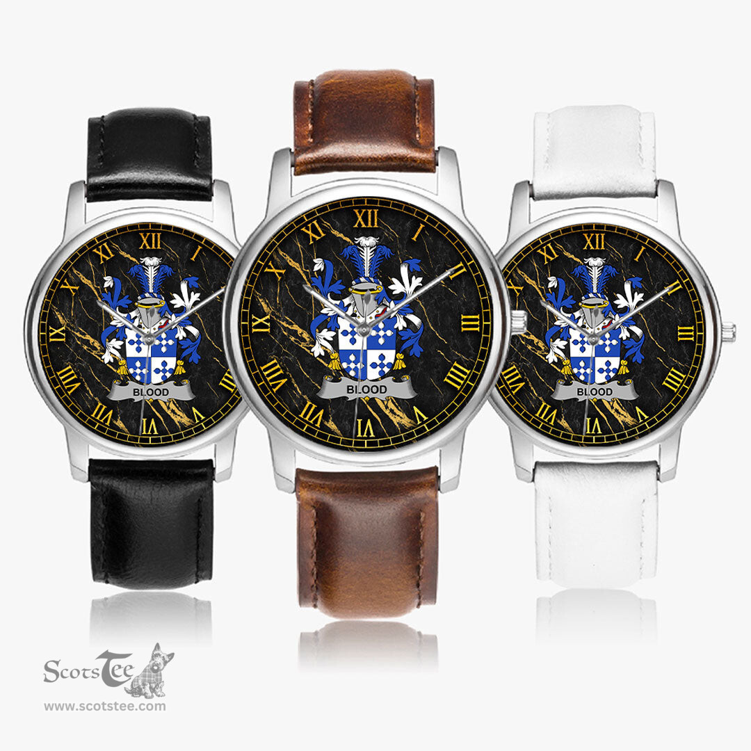 Irish Blood Irish Coat of Arms Irish Watch Leather Strap Classic Quartz Watch