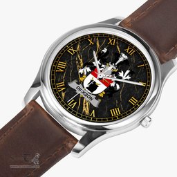Irish Dickson Irish Coat of Arms Irish Watch Leather Strap Classic Quartz Watch