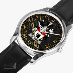 Irish Dickson Irish Coat of Arms Irish Watch Leather Strap Classic Quartz Watch