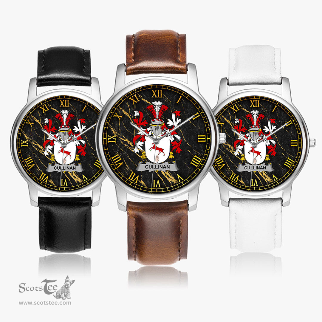 Irish Cullinan or O Cullinane Irish Coat of Arms Irish Watch Leather Strap Classic Quartz Watch