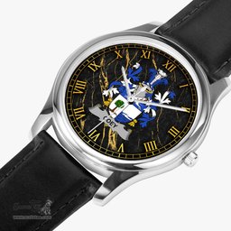Irish Coey or McCoey Irish Coat of Arms Irish Watch Leather Strap Classic Quartz Watch