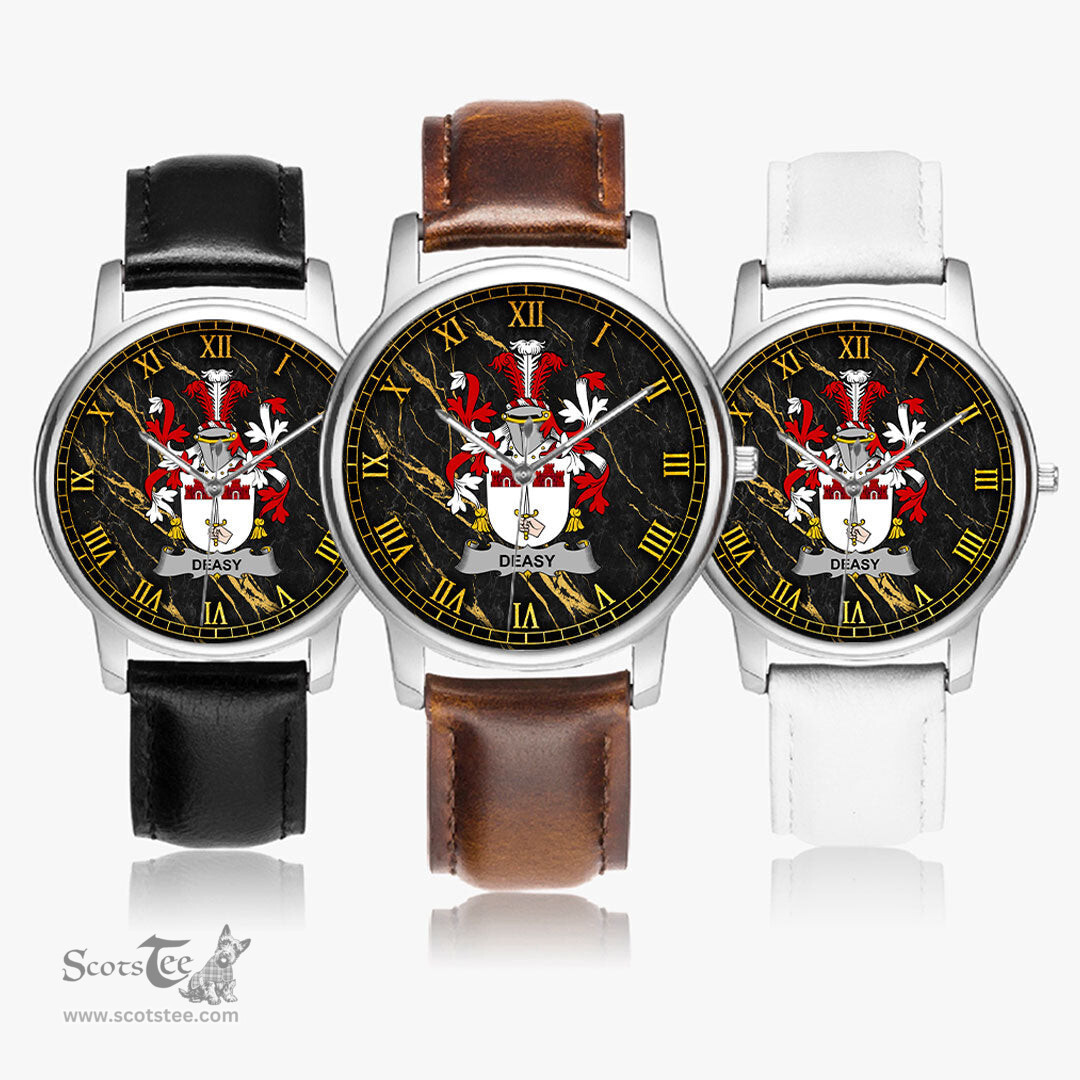 Irish Deasy Irish Coat of Arms Irish Watch Leather Strap Classic Quartz Watch