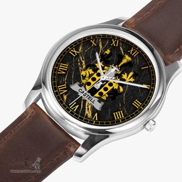 Irish Castell Irish Coat of Arms Irish Watch Leather Strap Classic Quartz Watch