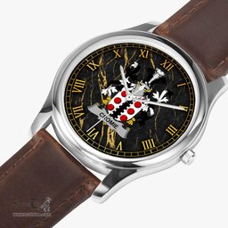 Irish Cromie Irish Coat of Arms Irish Watch Leather Strap Classic Quartz Watch
