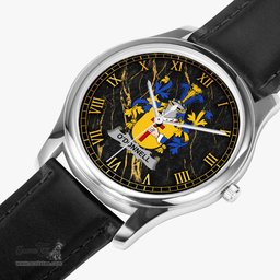 Irish Donnell or O Donnell Irish Coat of Arms Irish Watch Leather Strap Classic Quartz Watch