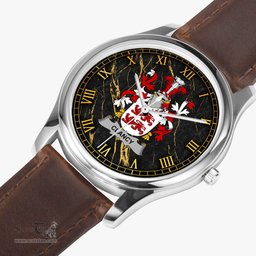 Irish Clancy or McClancy Irish Coat of Arms Irish Watch Leather Strap Classic Quartz Watch