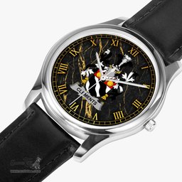Irish Clements Irish Coat of Arms Irish Watch Leather Strap Classic Quartz Watch