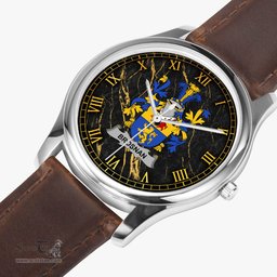 Irish Brosnan or O Brosnan Irish Coat of Arms Irish Watch Leather Strap Classic Quartz Watch