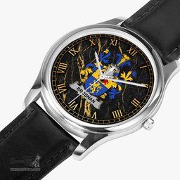 Irish Brosnan or O Brosnan Irish Coat of Arms Irish Watch Leather Strap Classic Quartz Watch