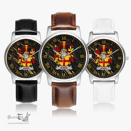 Irish Burke Irish Coat of Arms Irish Watch Leather Strap Classic Quartz Watch