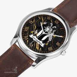Irish Connaughton Irish Coat of Arms Irish Watch Leather Strap Classic Quartz Watch
