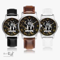 Irish Connaughton Irish Coat of Arms Irish Watch Leather Strap Classic Quartz Watch