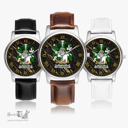 Irish Callaghan or O Callaghan Irish Coat of Arms Irish Watch Leather Strap Classic Quartz Watch