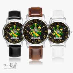 Irish Grumley Irish Coat of Arms Irish Watch Leather Strap Classic Quartz Watch