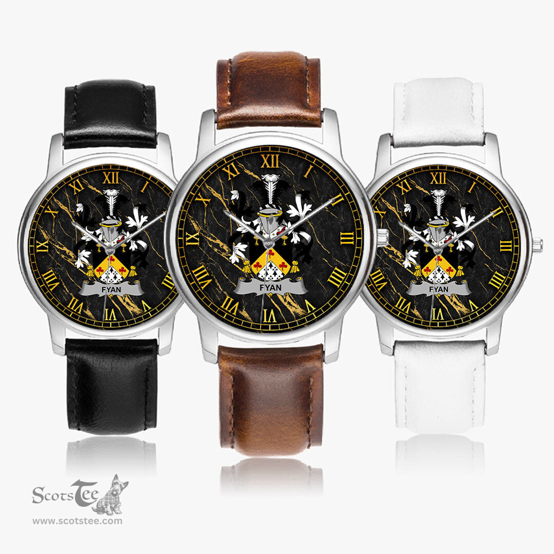 Irish Fyan or Faghan Irish Coat of Arms Irish Watch Leather Strap Classic Quartz Watch
