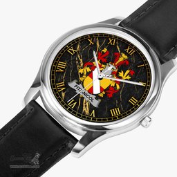 Irish Fitz Nicol Irish Coat of Arms Irish Watch Leather Strap Classic Quartz Watch