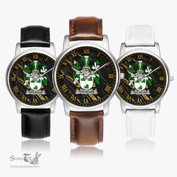Irish Fitz Allen Irish Coat of Arms Irish Watch Leather Strap Classic Quartz Watch