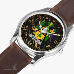 Irish Grehan or O Greaghan Irish Coat of Arms Irish Watch Leather Strap Classic Quartz Watch
