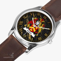 Irish Forkin Irish Coat of Arms Irish Watch Leather Strap Classic Quartz Watch