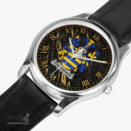 Irish Fitz Eustace Irish Coat of Arms Irish Watch Leather Strap Classic Quartz Watch