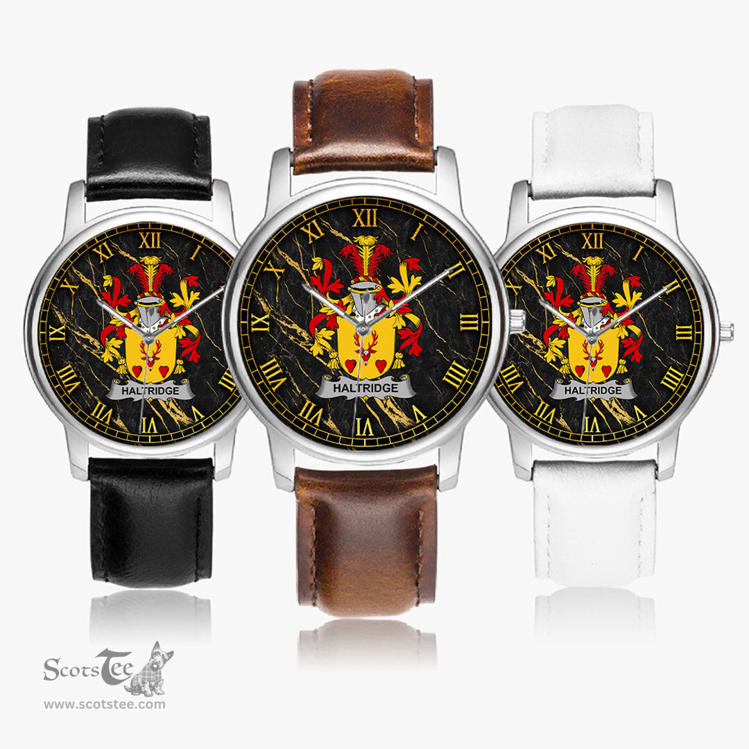 Irish Haltridge Irish Coat of Arms Irish Watch Leather Strap Classic Quartz Watch