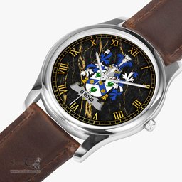Irish Grove Irish Coat of Arms Irish Watch Leather Strap Classic Quartz Watch