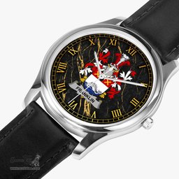 Irish Franklin Irish Coat of Arms Irish Watch Leather Strap Classic Quartz Watch