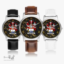 Irish Franklin Irish Coat of Arms Irish Watch Leather Strap Classic Quartz Watch