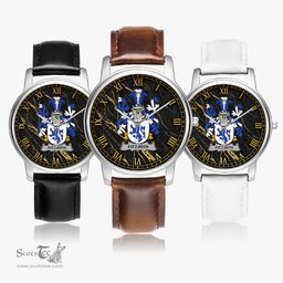 Irish Fitz Rith Irish Coat of Arms Irish Watch Leather Strap Classic Quartz Watch