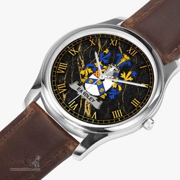 Irish Eardley Irish Coat of Arms Irish Watch Leather Strap Classic Quartz Watch
