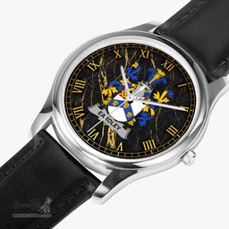 Irish Eardley Irish Coat of Arms Irish Watch Leather Strap Classic Quartz Watch