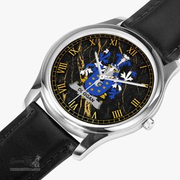 Irish Duggan or O Duggan Irish Coat of Arms Irish Watch Leather Strap Classic Quartz Watch