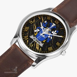 Irish Gorman or McGorman Irish Coat of Arms Irish Watch Leather Strap Classic Quartz Watch