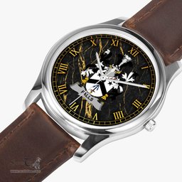 Irish Falls Irish Coat of Arms Irish Watch Leather Strap Classic Quartz Watch
