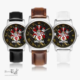 Irish Fox Irish Coat of Arms Irish Watch Leather Strap Classic Quartz Watch