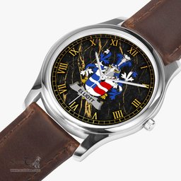 Irish Elliott Irish Coat of Arms Irish Watch Leather Strap Classic Quartz Watch