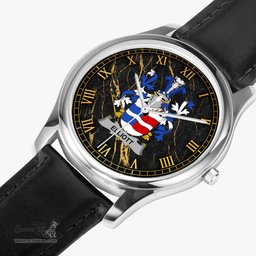 Irish Elliott Irish Coat of Arms Irish Watch Leather Strap Classic Quartz Watch