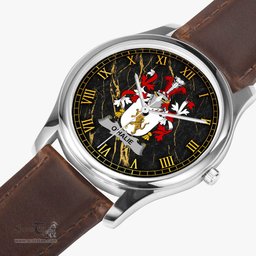 Irish Halie or O Halie Irish Coat of Arms Irish Watch Leather Strap Classic Quartz Watch