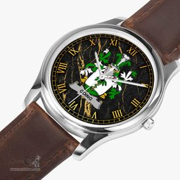 Irish Going Irish Coat of Arms Irish Watch Leather Strap Classic Quartz Watch