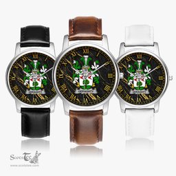 Irish Geraghty or McGarrity Irish Coat of Arms Irish Watch Leather Strap Classic Quartz Watch