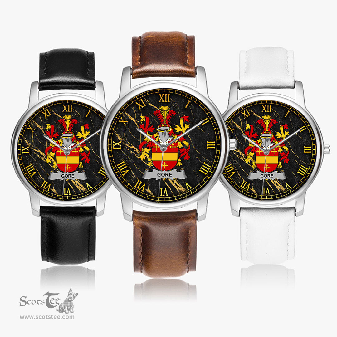 Irish Gore Irish Coat of Arms Irish Watch Leather Strap Classic Quartz Watch