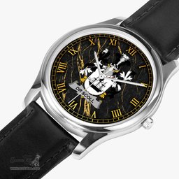 Irish Driscoll or O Driscoll Irish Coat of Arms Irish Watch Leather Strap Classic Quartz Watch