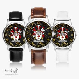 Irish Barton Irish Coat of Arms Irish Watch Leather Strap Classic Quartz Watch