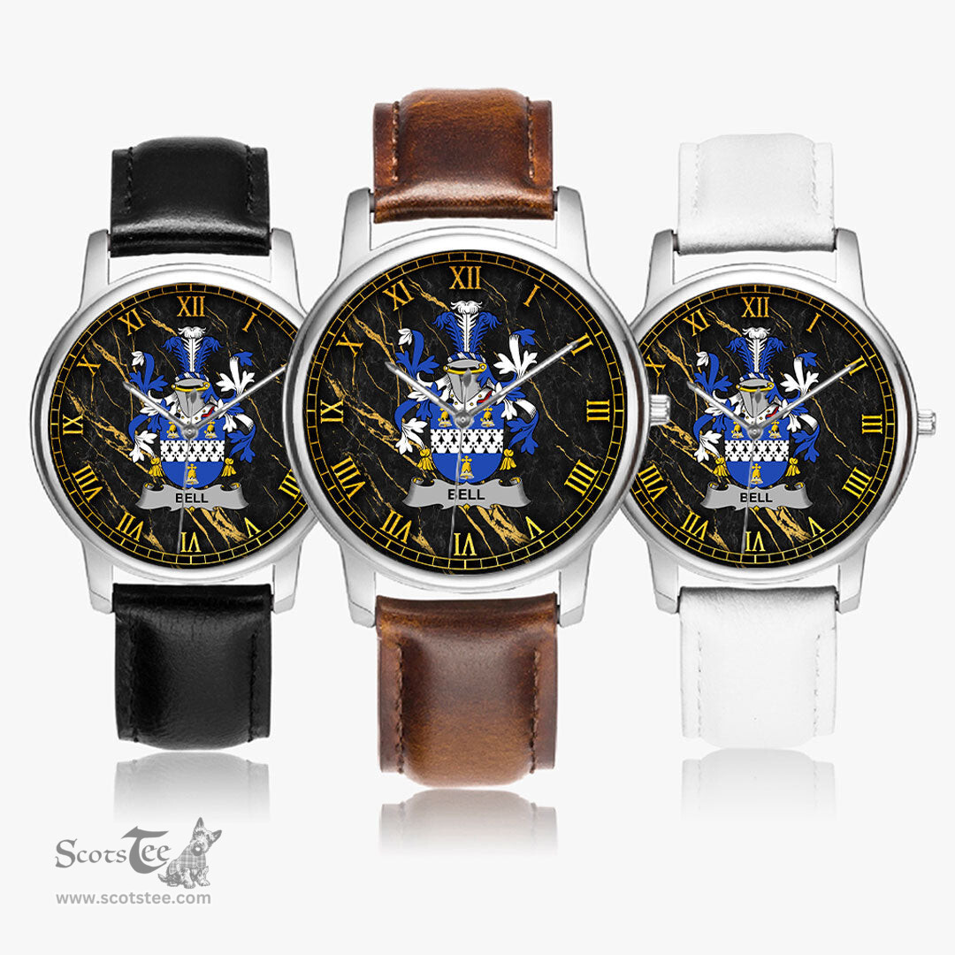 Irish Bell Irish Coat of Arms Irish Watch Leather Strap Classic Quartz Watch