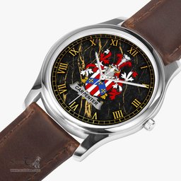 Irish Carpenter Irish Coat of Arms Irish Watch Leather Strap Classic Quartz Watch