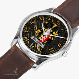 Irish Considine or McConsidine Irish Coat of Arms Irish Watch Leather Strap Classic Quartz Watch