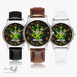 Irish Dowd or O Dowd Irish Coat of Arms Irish Watch Leather Strap Classic Quartz Watch