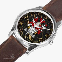 Irish Fitz Oliver Irish Coat of Arms Irish Watch Leather Strap Classic Quartz Watch