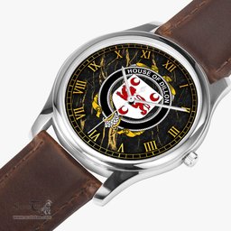 Irish House of DILLON Irish Coat of Arms Irish Watch Leather Strap Classic Quartz Watch